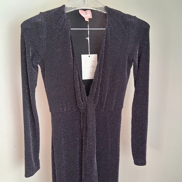 Show Me Your Mumu Martina Jumpsuit In Dancing Queen Shine Black Size XS NWT - Picture 7 of 9